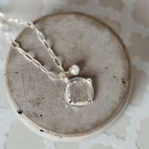 The Secret of Morocco - silver pendant with exotic pattern, freshwater pearl - MOROCCO collection - designer jewelry - MADE TO ORDER