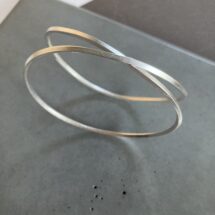 Crossroads - minimal silver bracelet - designer jewelry, MADE TO ORDER