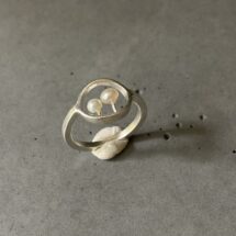 Magic Forest - silver ring with tiny freshwater pearls - MADE TO ORDER