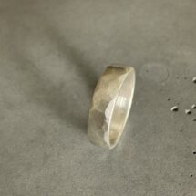 Rock - silver men's ring with a rustic finish - MADE TO ORDER