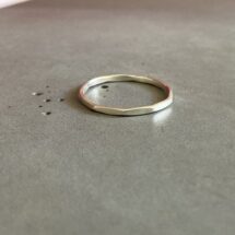 Stacking rings: Corners - thin silver ring with angular surface - designer jewelry - MADE TO ORDER - stacking rings