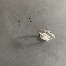 Berries and stones - Fire - extravagant silver ring with ruby and sapphire stones - designer jewelry - MADE TO ORDER