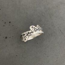 Blooming branch - silver ring with tree branch pattern - MADE TO ORDER