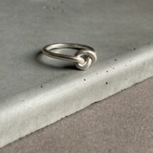 You are tied to my soul - silver knot ring with a tiny diamond - MADE TO ORDER