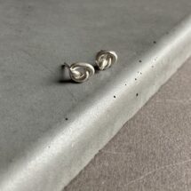 You are tied to my soul – small silver stud earrings with a knot – MADE TO ORDER