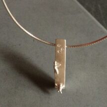 Ad astra - To the stars - silver necklace with tiny people and tiny diamonds - made to order