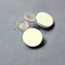 White Geometric – silver stud earrings with plexiglass – modern jewelry