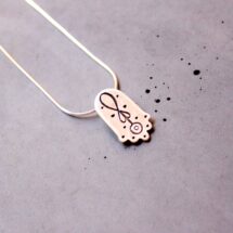 Fatima's Hand, Hamsa - silver necklace, pendant with unique engraving - MADE TO ORDER