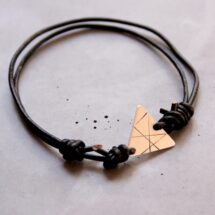 Silver men's bracelet 3. - Jewelry for men, leather and silver - Lines