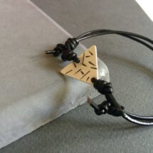 Silver men's bracelet 6. - Jewelry for men, leather and silver - Black Storm